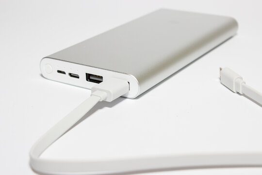 External gadget charger, battery. White background