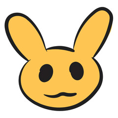 
Animal head drawing of bear mascot, doodle style 
