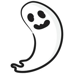 
A spooky ghost, doodle icon design 
