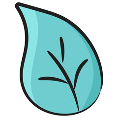 
Aspen leaf icon in hand drawn design 
