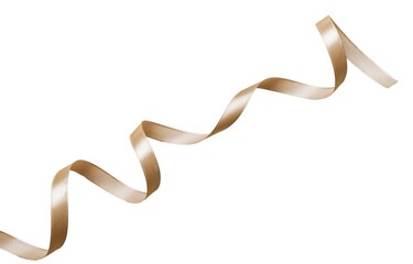 Gold curly ribbon.