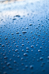 water drops on a glass