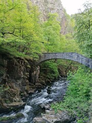 Jungfernbrücke (Maiden's bridge) in the Bodetal near Thale, Germany