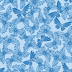 Japanese Butterfly Vector Seamless Pattern