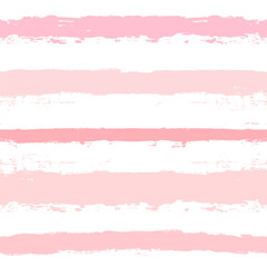 Pink stripes pattern, girly stripe seamless background, childish pastel brush strokes. vector grunge stripes, cute baby paintbrush line backdrop