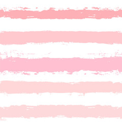 Pink stripes pattern, girly stripe seamless background, childish pastel brush strokes. vector grunge stripes, cute baby paintbrush line backdrop
