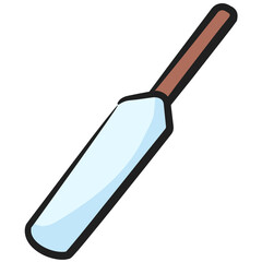 
Cricket bat vector design, cricket equipment doodle icon 
