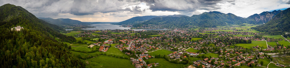 Tegernsee, Germany. Lake Tegernsee Rottach-Egern, Kreuth (Bavaria), Germany near the Austrian border. Aerial view of Mountains and the lake