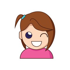 girl winking