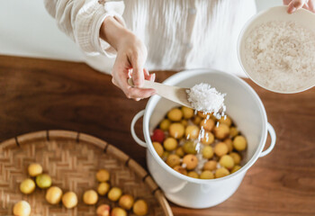 Process of making pickled plum