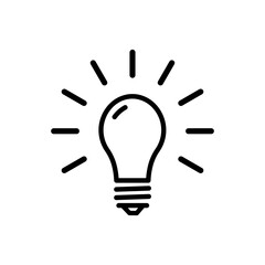Light Bulb. Idea, Light Bulb icon for apps and websites.
