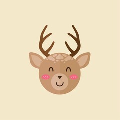 Obraz na płótnie Canvas reindeer with closed eyes