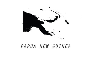 Papua New Guinea map vector illustration