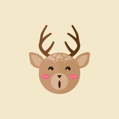 Fototapeta premium reindeer yawning