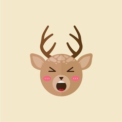 Fototapeta premium reindeer shouting