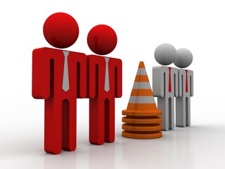 3d illustration Business Network concept