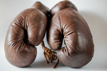 Old fashioned boxing gloves