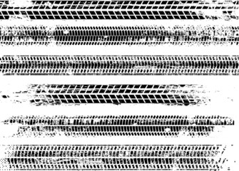 Vector Print Textured Tire Track . Design Element .Bike thread silhouette