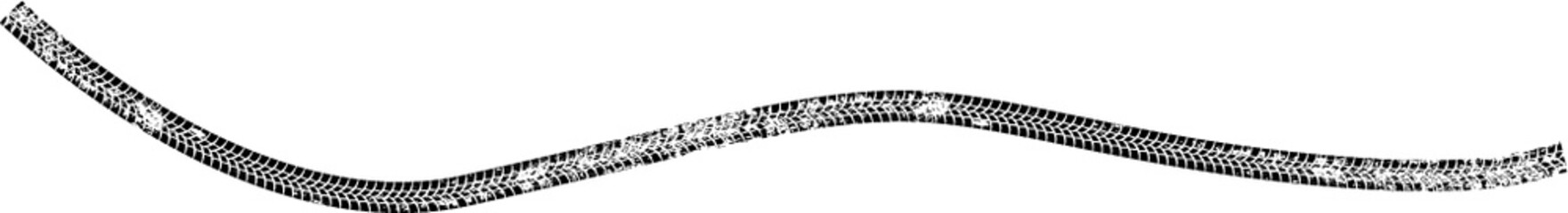 Vector Print Textured Tire Track . Design Element .Bike thread silhouette