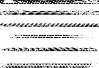 Vector Print Textured Tire Track . Design Element .Bike thread silhouette