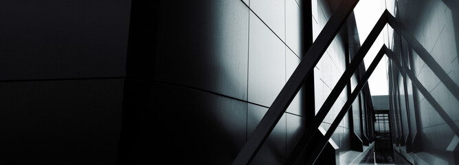 commercial building skyscraper made of glass. Website header or banner