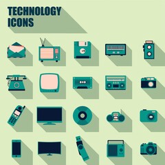 collection of technology icons