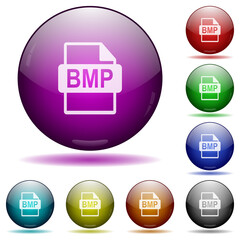 BMP file format icon in glass sphere buttons
