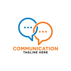 communication - bubble speech logo vector design template