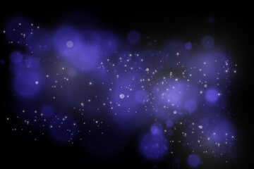 Obraz premium Blurred bokeh light on dark background.