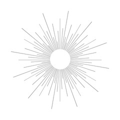 Fototapeta premium Sun burst, star burst sunshine. Radiating from the center of thin beams, lines.
