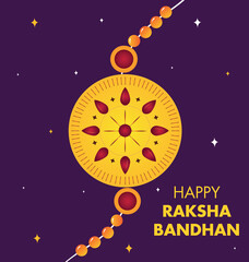 Colorful greeting card design for Raksha Bandhan festival