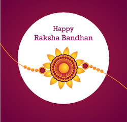 Colorful greeting card design for Raksha Bandhan festival