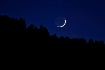 moon over the mountains