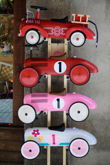 toy cars made of wood