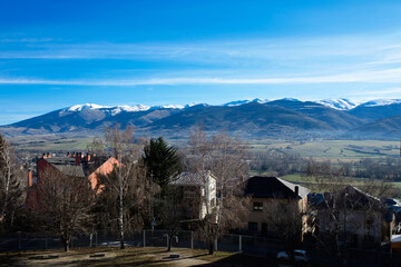 Landscape of pre pyrenees mountains