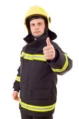 Fototapeta premium fire fighter thumb up