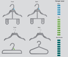 Transparent clothes hanger set.