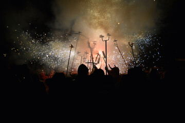 Traditional fireworks in villages festivals