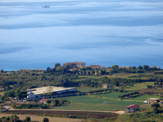Obraz premium rural landscape with village