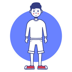 male character illustration. premium vector