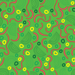 Colorful abstract African seamless ethnic pattern. Hand drawn vector. Tribal design element.