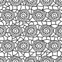 Colorful abstract African seamless ethnic pattern. Hand drawn vector. Tribal design element.