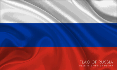 Flag of Russia - Realistic Vector Design
