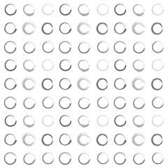 Vector set of grunge circle brush strokes for frames, icons, design elements