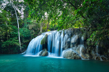 waterfall in kanchanaburi thailand