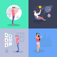 Virtual Reality Experience Illustrations