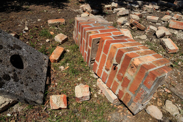 old broken chimney