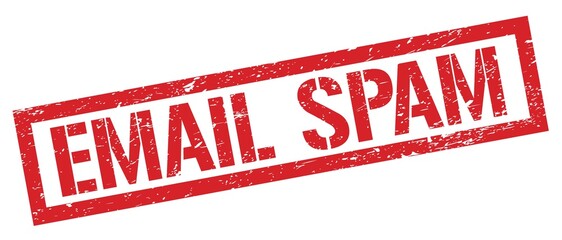 EMAIL SPAM red grungy rectangle stamp.