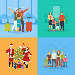 A Set of Family vector illustration