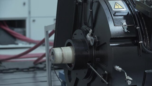 Electric motor on plant, close-up